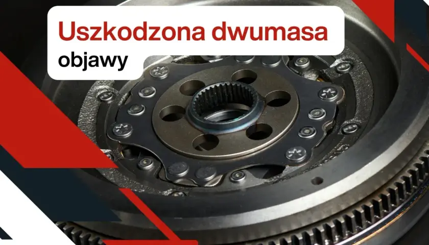 Uszkodzona dwumasa – widok z bliska na element układu napędowego samochodu, z widocznymi zębatkami i śrubami.