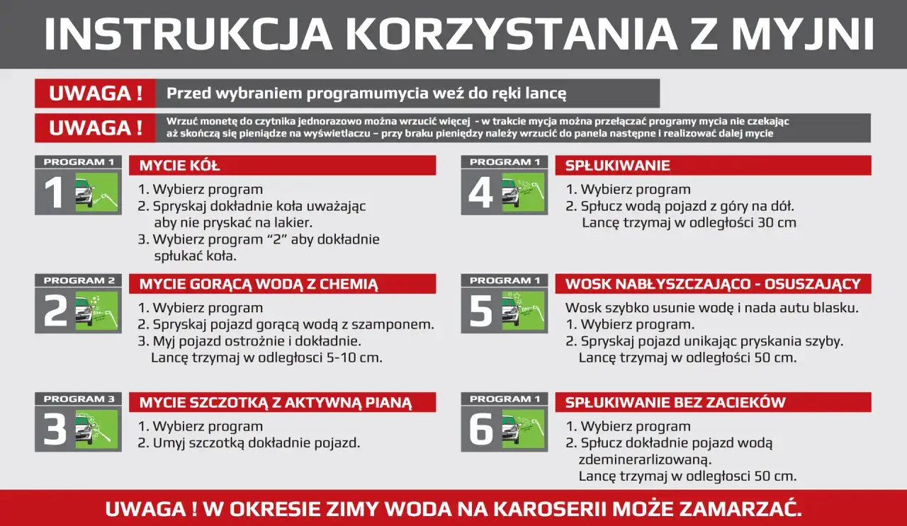 myjnia bezdotykowa instrukcja oszczędzanie